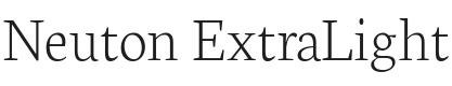 Neuton ExtraLight Font Preview