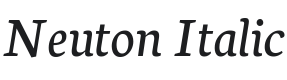 Neuton Italic Font Preview