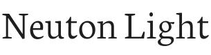 Neuton Light Font Preview