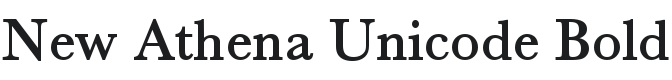New Athena Unicode Bold Font Preview