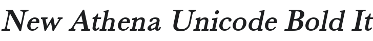 New Athena Unicode Bold Italic Font Preview