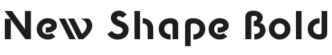New Shape Bold Font Preview