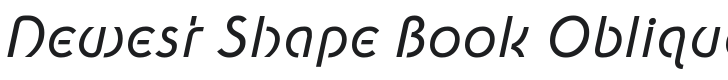 Newest Shape Book Oblique Font Preview
