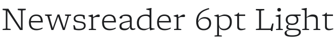 Newsreader 6pt Light Font Preview