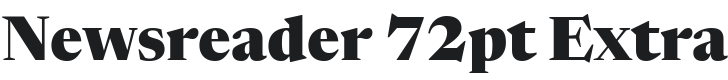 Newsreader 72pt ExtraBold Font Preview