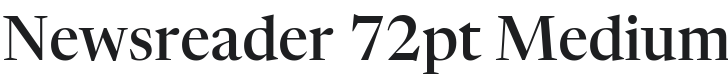 Newsreader 72pt Medium Font Preview