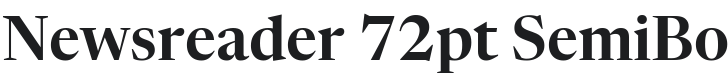 Newsreader 72pt SemiBold Font Preview