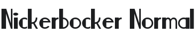 Nickerbocker Font Preview