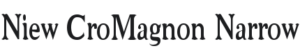 Niew CroMagnon Narrow Font Preview
