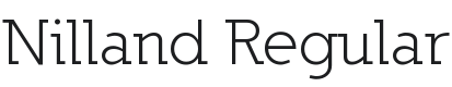 Nilland Font Preview