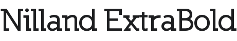 Nilland ExtraBold Font Preview