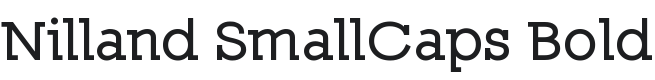 Nilland SmallCaps Bold Font Preview