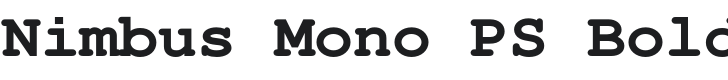Nimbus Mono PS Bold Font Preview