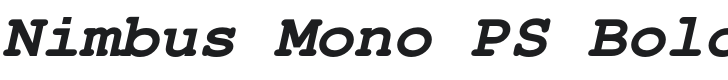 Nimbus Mono PS Bold Italic Font Preview