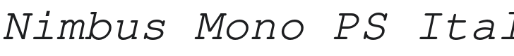 Nimbus Mono PS Italic Font Preview