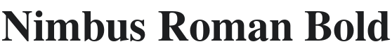 Nimbus Roman Bold Font Preview