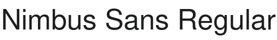 Nimbus Sans Font Preview