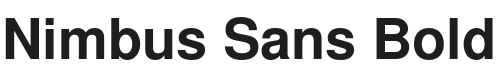 Nimbus Sans Bold Font Preview