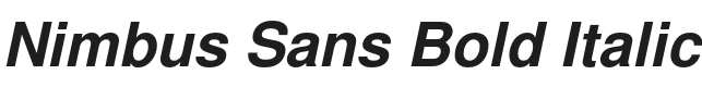 Nimbus Sans Bold Italic Font Preview