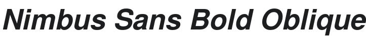 Nimbus Sans Bold Oblique Font Preview