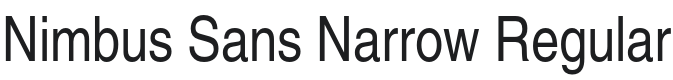 Nimbus Sans Narrow Font Preview