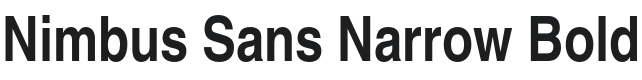 Nimbus Sans Narrow Bold Font Preview