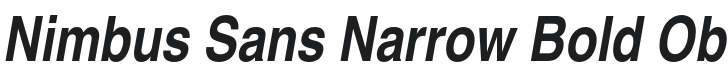 Nimbus Sans Narrow Bold Oblique Font Preview