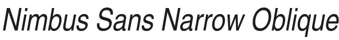 Nimbus Sans Narrow Oblique Font Preview