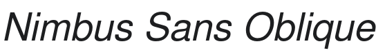 Nimbus Sans Oblique Font Preview