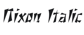Nixon Italic Font Preview