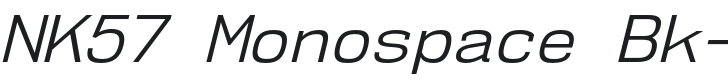 NK57 Monospace Bk-Italic Font Preview