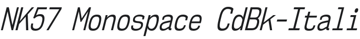 NK57 Monospace CdBk-Italic Font Preview