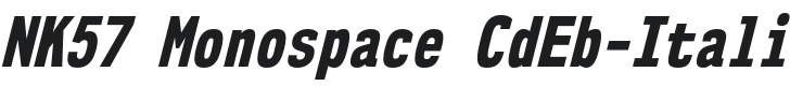 NK57 Monospace CdEb-Italic Font Preview