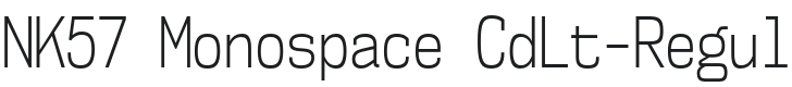NK57 Monospace CdLt-Regular Font Preview