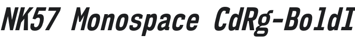 NK57 Monospace CdRg-BoldItalic Font Preview