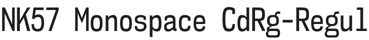 NK57 Monospace CdRg-Regular Font Preview