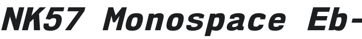 NK57 Monospace Eb-Italic Font Preview