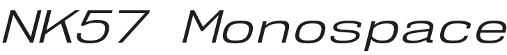 NK57 Monospace ExBk-Italic Font Preview