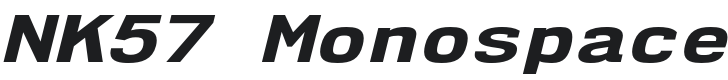 NK57 Monospace ExEb-Italic Font Preview