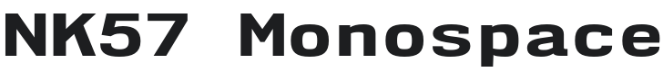 NK57 Monospace ExEb-Regular Font Preview