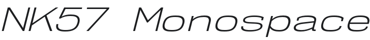 NK57 Monospace ExLt-Italic Font Preview