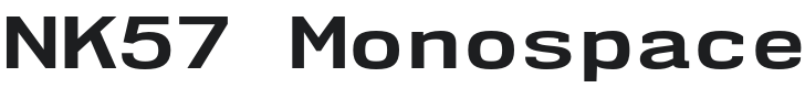 NK57 Monospace ExRg-Bold Font Preview