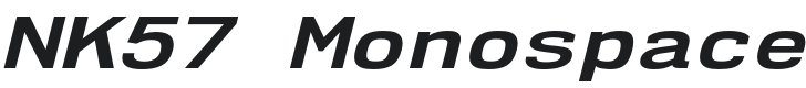 NK57 Monospace ExRg-BoldItalic Font Preview