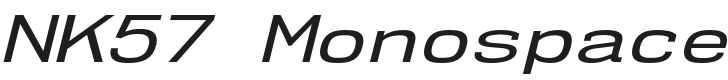 NK57 Monospace ExRg-Italic Font Preview