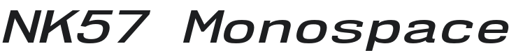 NK57 Monospace ExSb-Italic Font Preview