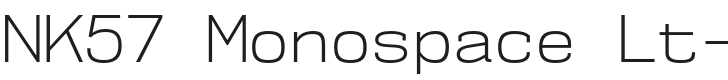 NK57 Monospace Lt-Regular Font Preview