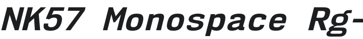 NK57 Monospace Rg-BoldItalic Font Preview