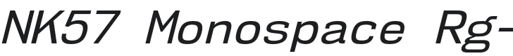NK57 Monospace Rg-Italic Font Preview