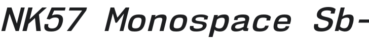 NK57 Monospace Sb-Italic Font Preview