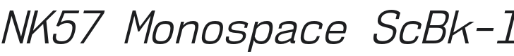 NK57 Monospace ScBk-Italic Font Preview